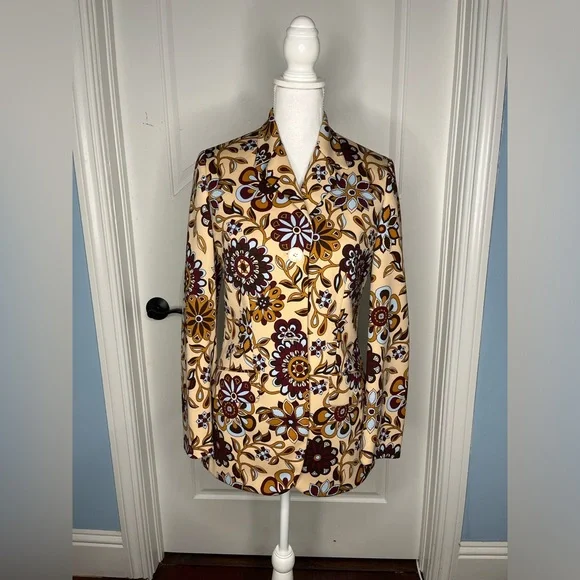 VINTAGE DOLCE &  GABANA FLORAL BLAZER JACKET - Picture 4 of 6